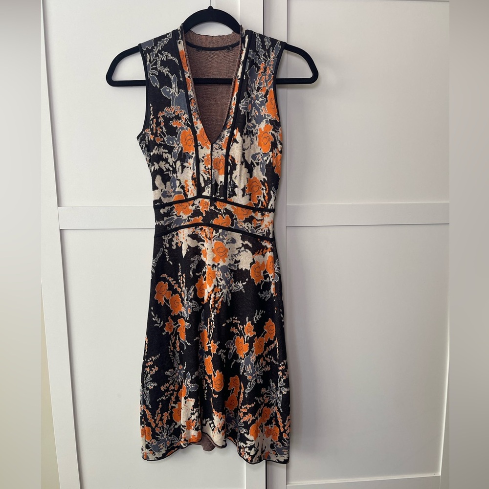 BCBG Floral Sleeveless Dress
